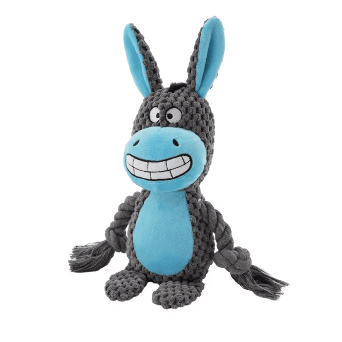 Darren Donkey Rope Corduroy Dog Toy - Plush and Rope Toys from . at DoggyTopia