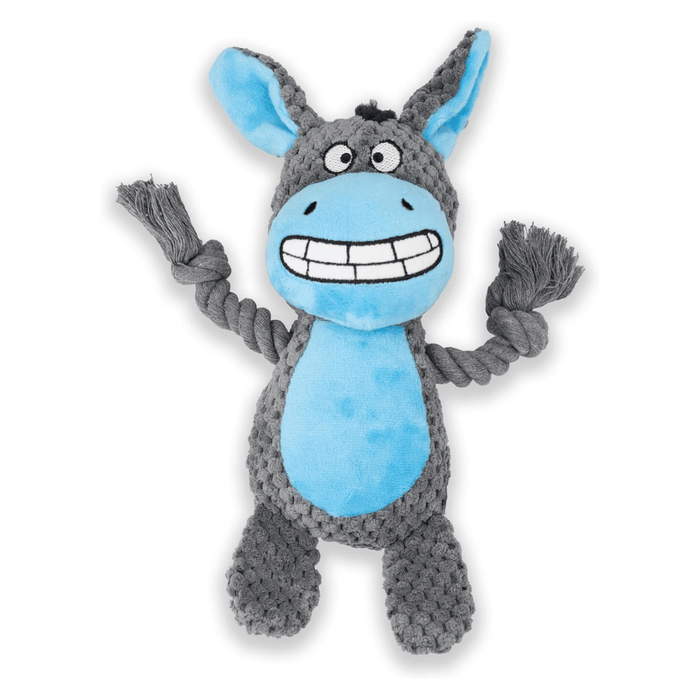 Darren Donkey Rope Corduroy Dog Toy - Plush and Rope Toys from . at DoggyTopia