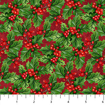 Deck the Halls - Holly Red Multi - 28999-24