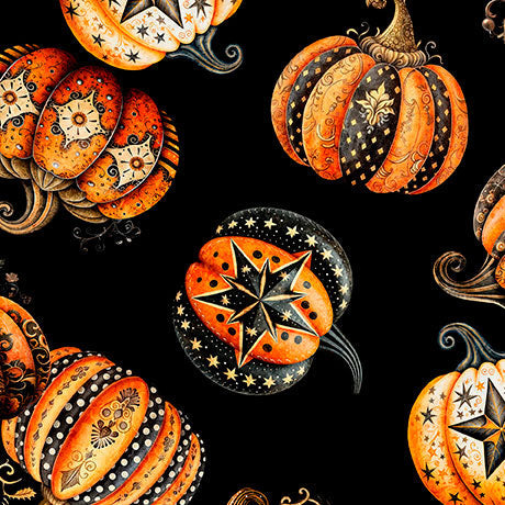 Decorative Pumpkin Toss - Black - Jeepers Creepers - 2600 31010 J