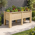 Deep Root V-Shape Timber Planter (1.8m) — planted hero
