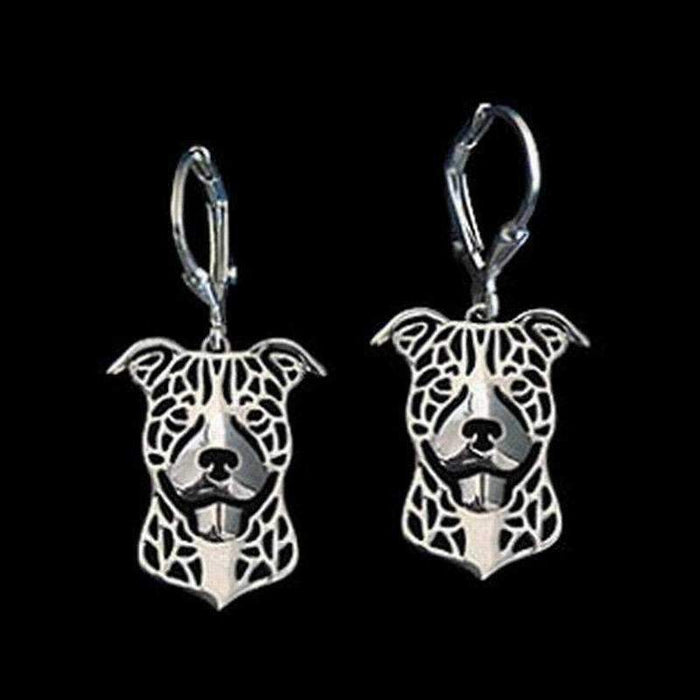 Dog Earrings - American Staffy - Earrings from . at DoggyTopia