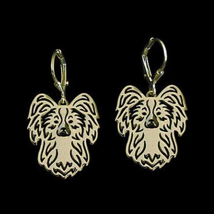 Dog Earrings - Papillon - Earrings from . at DoggyTopia