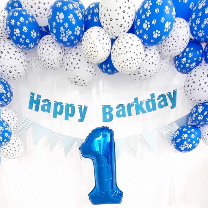 Dog Paw Prints Party Balloons - Blue - Party Balloons from . at DoggyTopia
