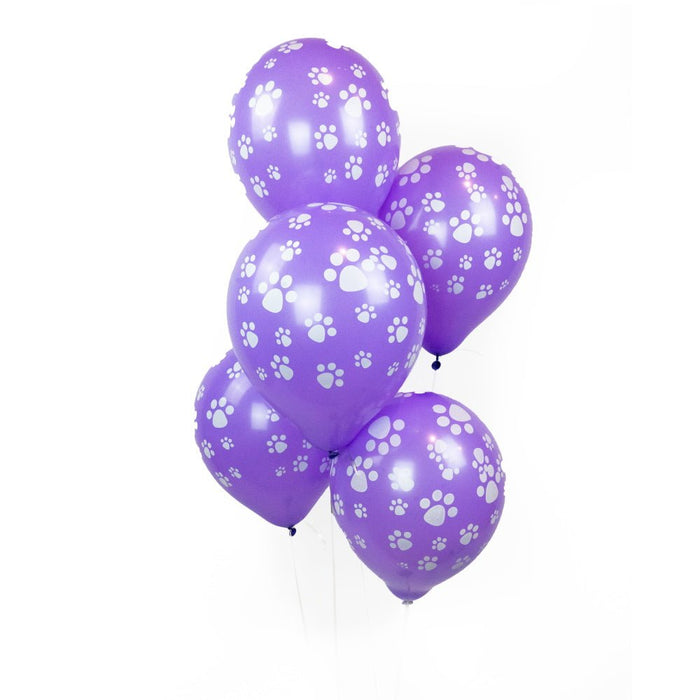 Dog Paw Prints Party Balloons - Purple - Party Balloons from . at DoggyTopia