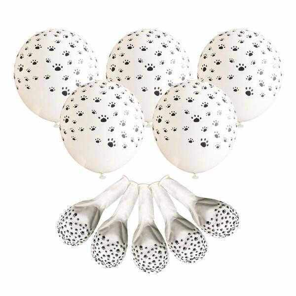 Dog Paw Prints Party Balloons - White - Party Balloons from . at DoggyTopia