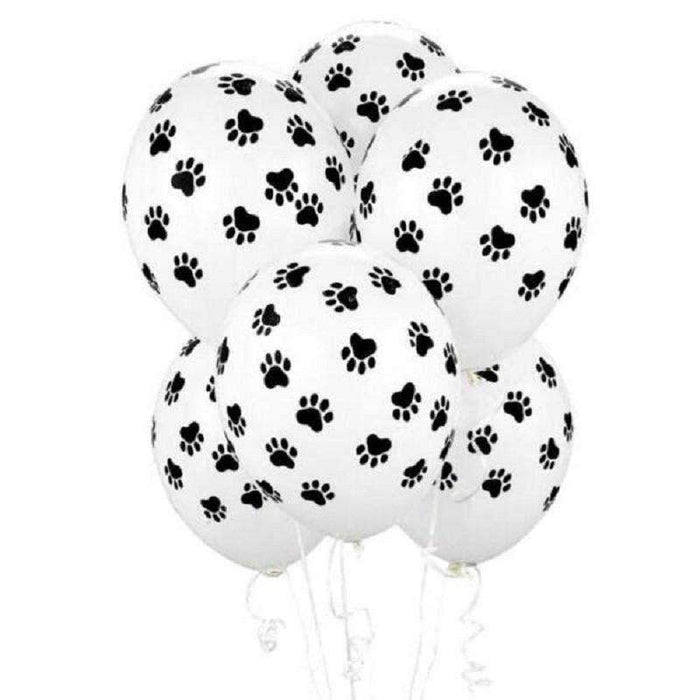 Dog Paw Prints Party Balloons - White - Party Balloons from . at DoggyTopia
