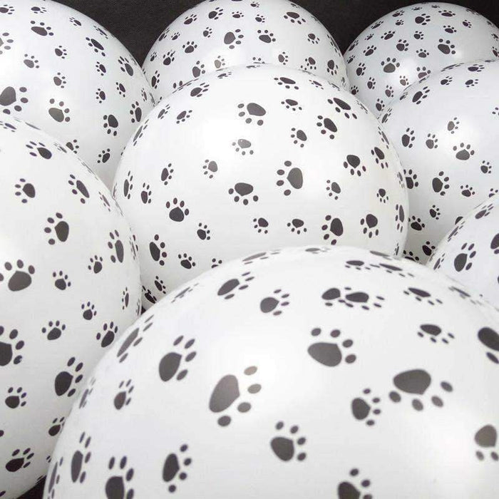 Dog Paw Prints Party Balloons - White - Party Balloons from . at DoggyTopia