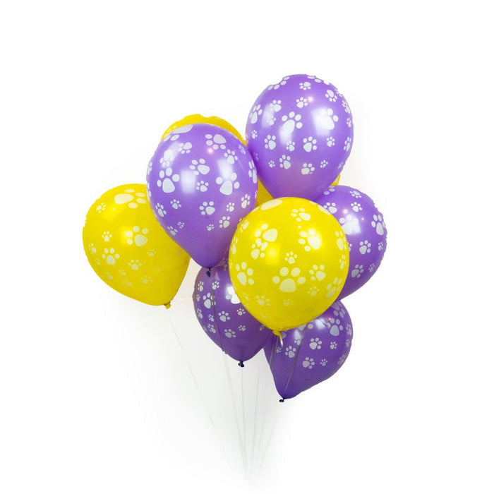 Dog Paw Prints Party Balloons - Yellow - Party Balloons from . at DoggyTopia