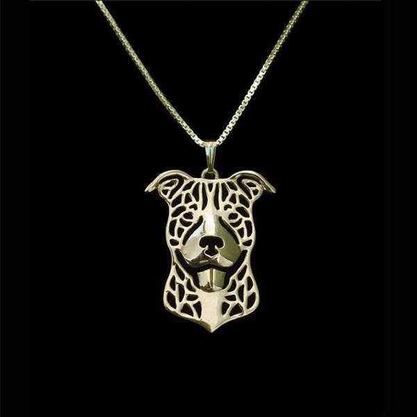 Dog Pendant Necklace - American Staffy - Necklaces from . at DoggyTopia