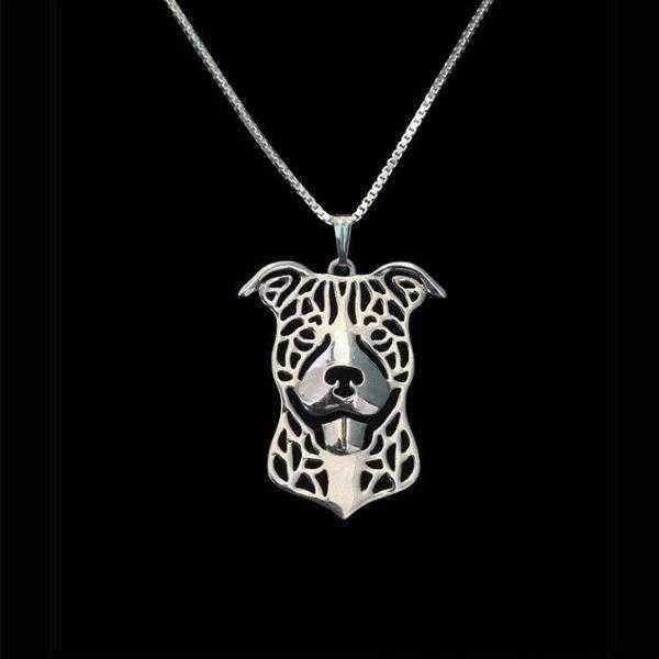 Dog Pendant Necklace - American Staffy - Necklaces from . at DoggyTopia
