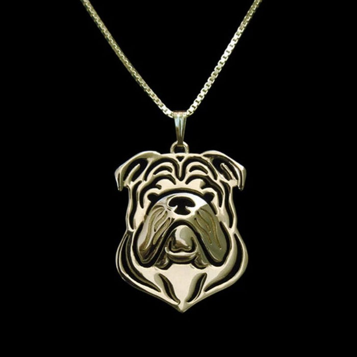 Dog Pendant Necklace - Bulldog - Necklaces from . at DoggyTopia