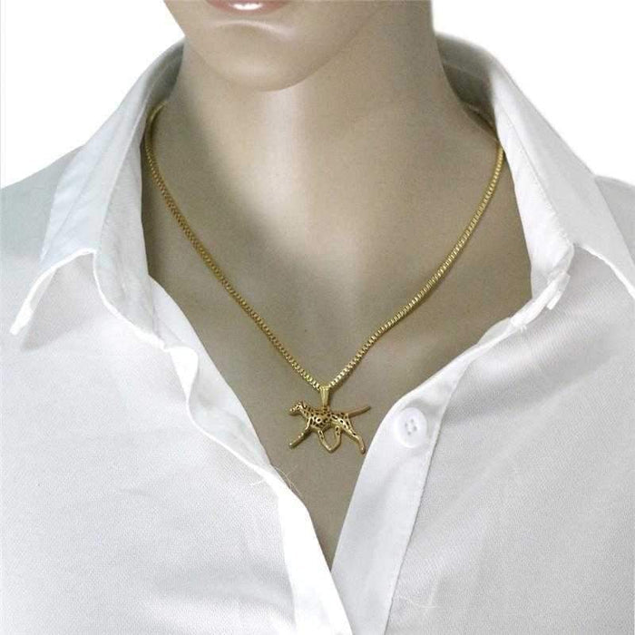 Dog Pendant Necklace - Dalmatian Walking - Necklaces from . at DoggyTopia