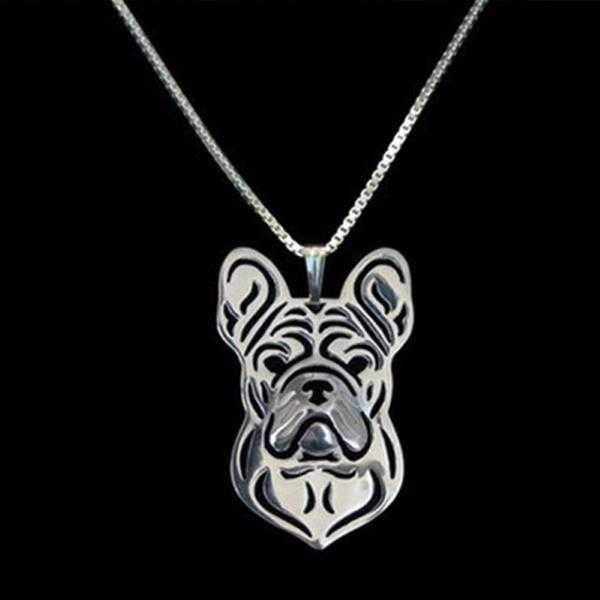Dog Pendant Necklace - French Bulldog - Necklaces from . at DoggyTopia
