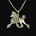 Dog Pendant Necklace - Poodle Walking - Necklaces from . at DoggyTopia