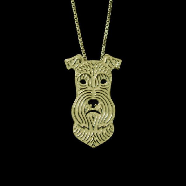 Dog Pendant Necklace - Schnauzer - Necklaces from . at DoggyTopia