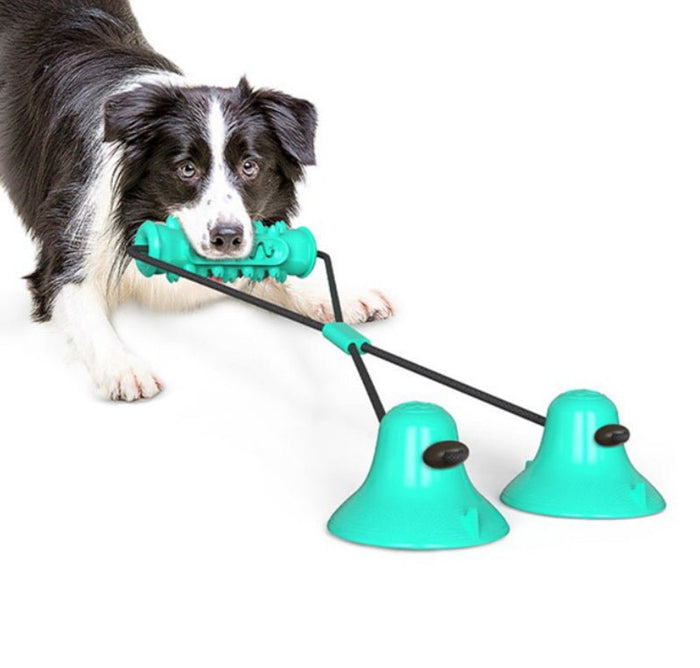 Enrichment Barrel Double Suction Tug Toy - Suction Enrichment Toys from . at DoggyTopia