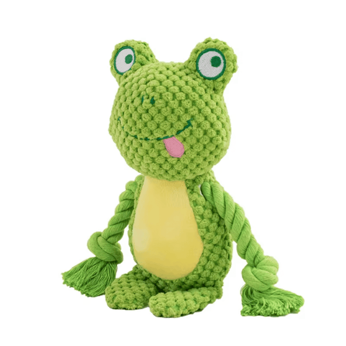 Fiona Frog Rope Corduroy Toy - Plush and Rope Toys from . at DoggyTopia