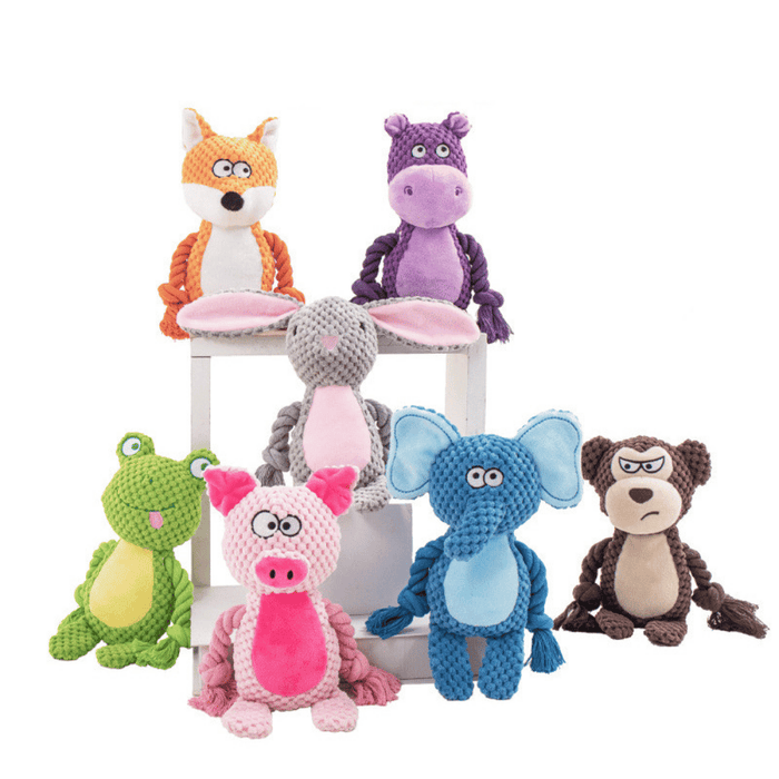 Fiona Frog Rope Corduroy Toy - Plush and Rope Toys from . at DoggyTopia