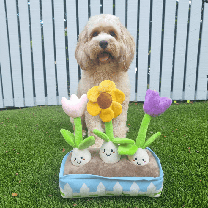 Flower Garden Nose Work Dog Toy - Foraging Toy from . at DoggyTopia