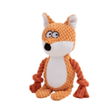 Frida Fox Rope Corduroy Dog Toy - Plush and Rope Toys from . at DoggyTopia