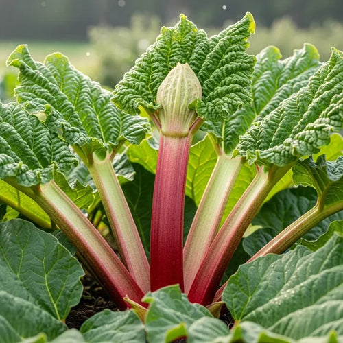 'Fulton's Strawberry Surprise' Rhubarb Plant | 3 Bare Root Crowns