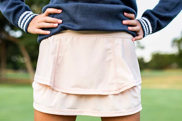 Girls Ruffle Solid Skirt Khaki