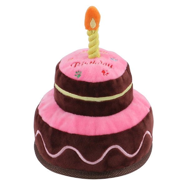 Happy Birthday 2 Tier Cake Dog Toy - Pink - Birthday Toys from . at DoggyTopia