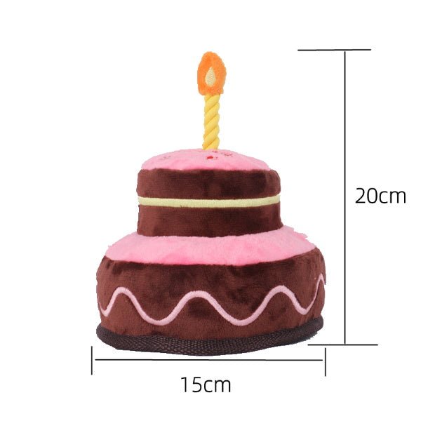 Happy Birthday 2 Tier Cake Dog Toy - Pink - Birthday Toys from . at DoggyTopia