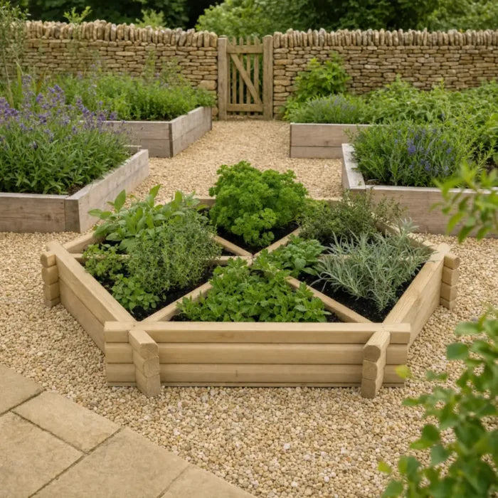 Herb Wheel Planter #122cm(L) x 122cm(W) x 20cm(H)