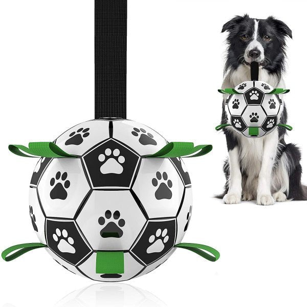 Interactive Dog Soccer Ball With Grab Tabs - Interactive Toys from . at DoggyTopia