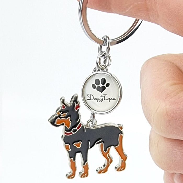 Key Ring Doberman - Key Rings from . at DoggyTopia