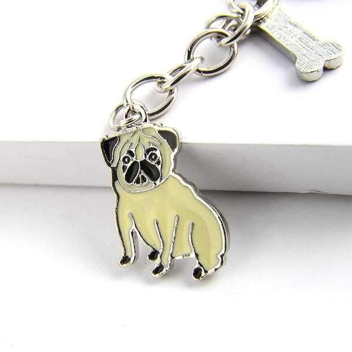 Key Ring Pug - Key Rings from . at DoggyTopia