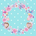 Kids Stud Earrings Gold Ball, Pink Stud and Lavender Heart