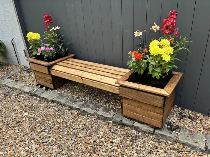 Knights Double Planter Bench Flat Packed
