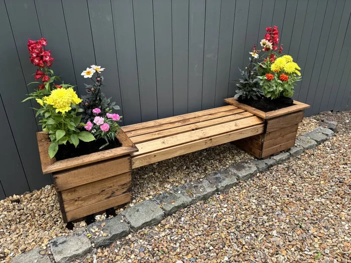 Knights Double Planter Bench Flat Packed