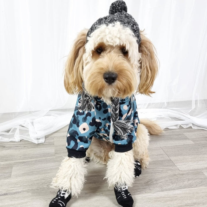 Knitted Dog Beanie - Grey - Beanies from Sale at DoggyTopia