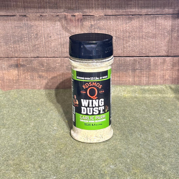 KOSMOS Q WING DUST -  GARLIC PARMESAN- 5.1oz Bottle - Humphreys BBQ