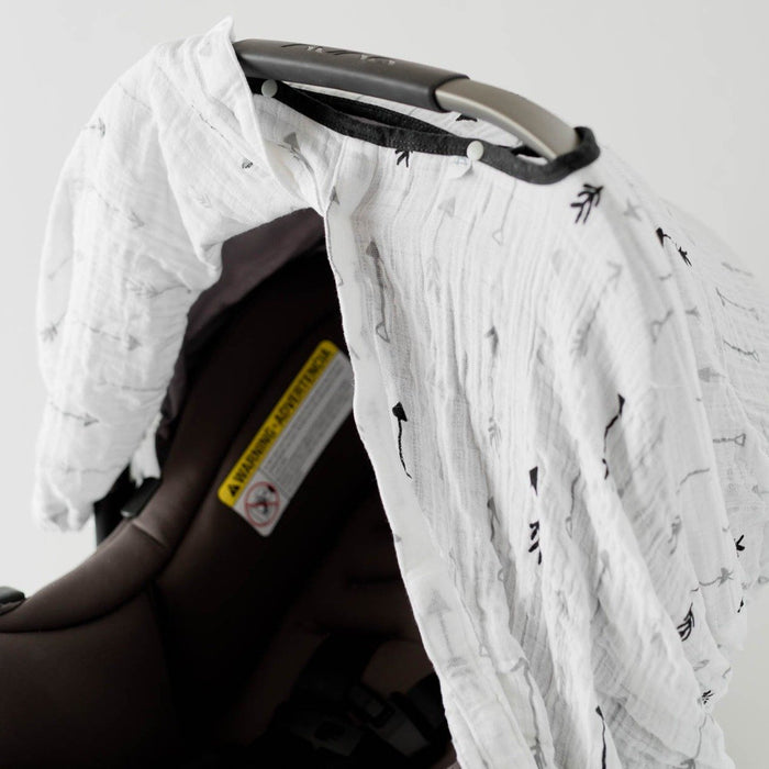 Little Unicorn Cotton Muslin Car Seat Canopy - Arrow