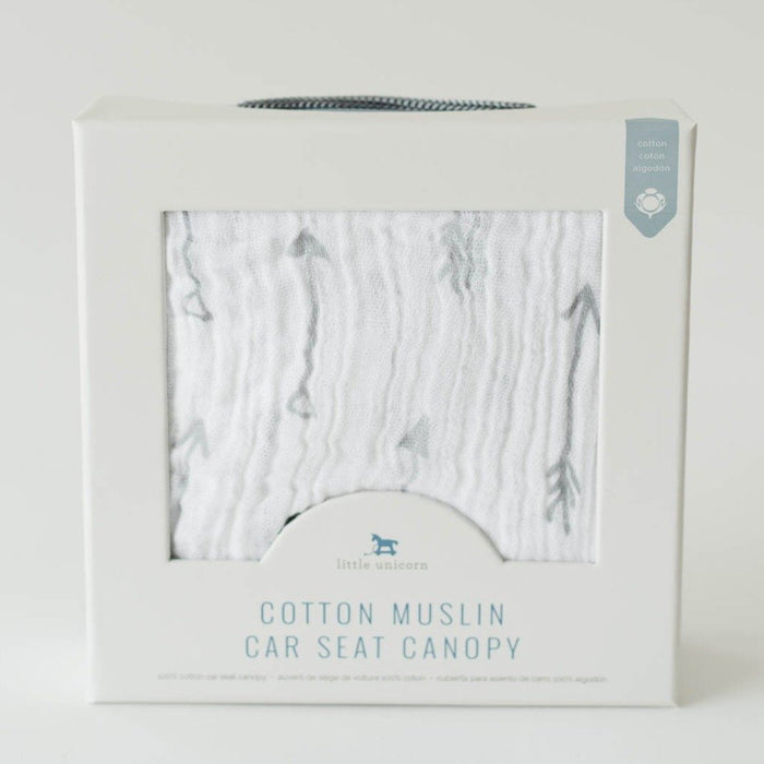 Little Unicorn Cotton Muslin Car Seat Canopy - Arrow