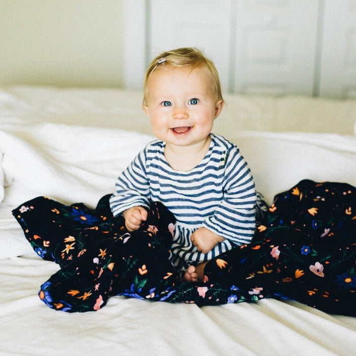 Little Unicorn Cotton Swaddle - Floral Stitch