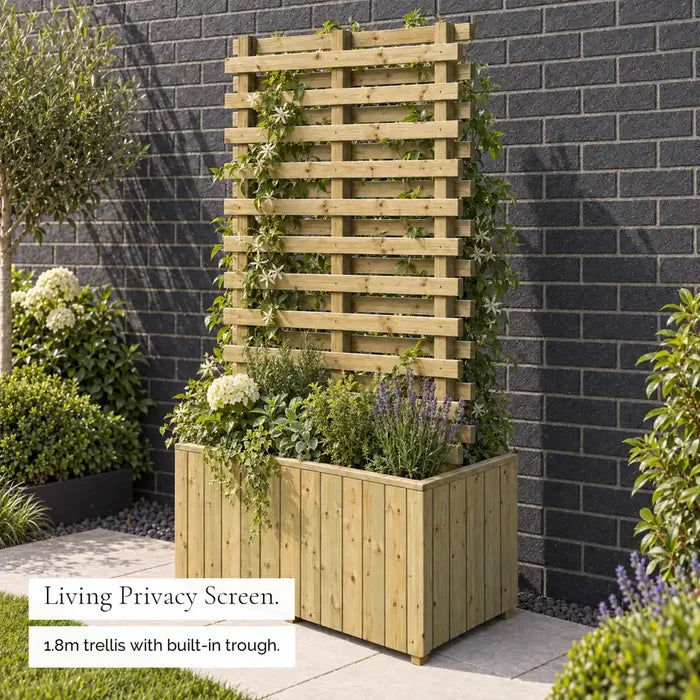 Living Screen Trellis Divider Planter (1.8m) — living privacy screen