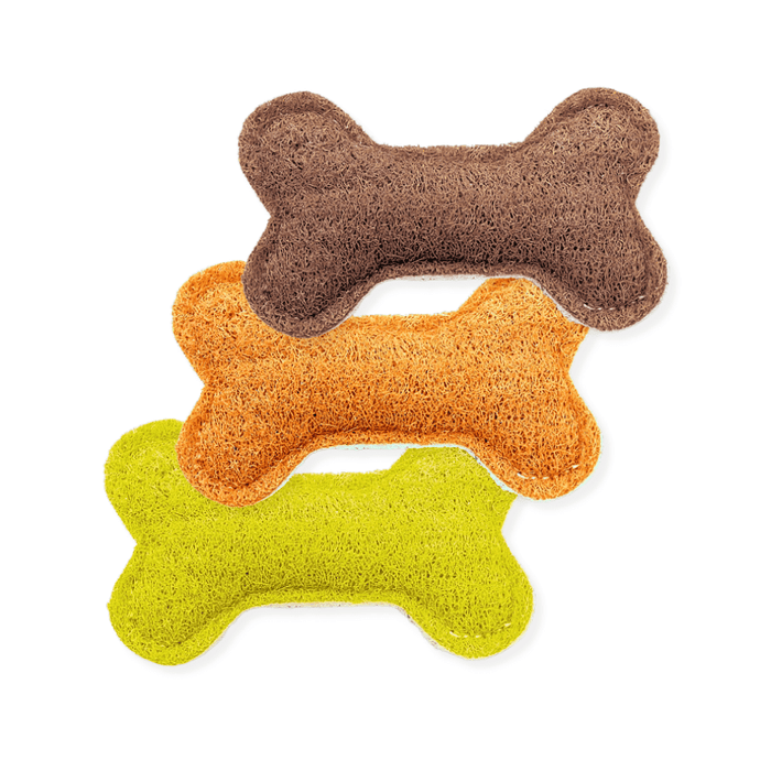 Loofah Bone Dental Toy - Medium - Dental Toys from . at DoggyTopia