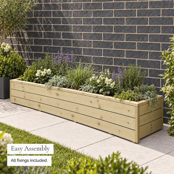 Low Level Lapline Timber Trough (1.8m) — easy assembly