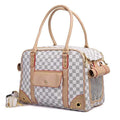 Luxe Checker Dog Carrier - Dog Carriers from . at DoggyTopia