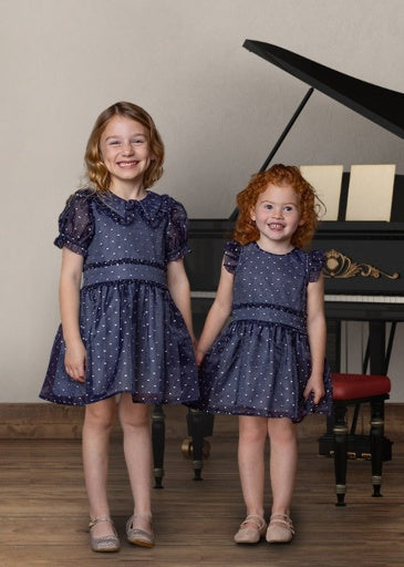 MAJESTY FLUTTER SLEEVE ORGANZA & SPARKLING KNIT DRESS