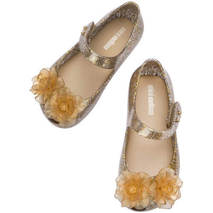 Mini Melissa Mini Ultragirl Garden | Clear Glitter Gold