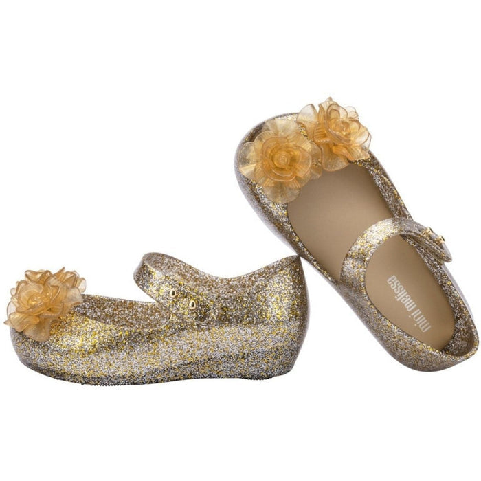 Mini Melissa Mini Ultragirl Garden | Clear Glitter Gold