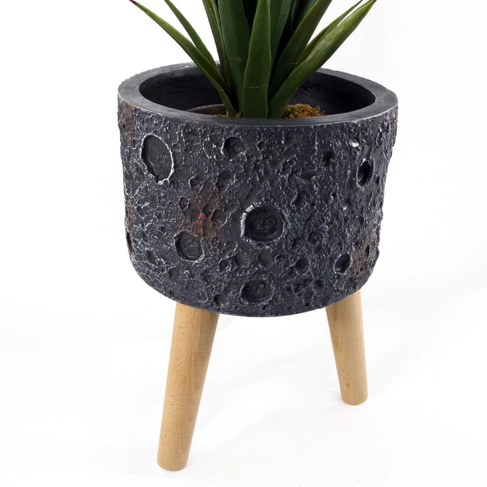 Moon Black Planter with Stand