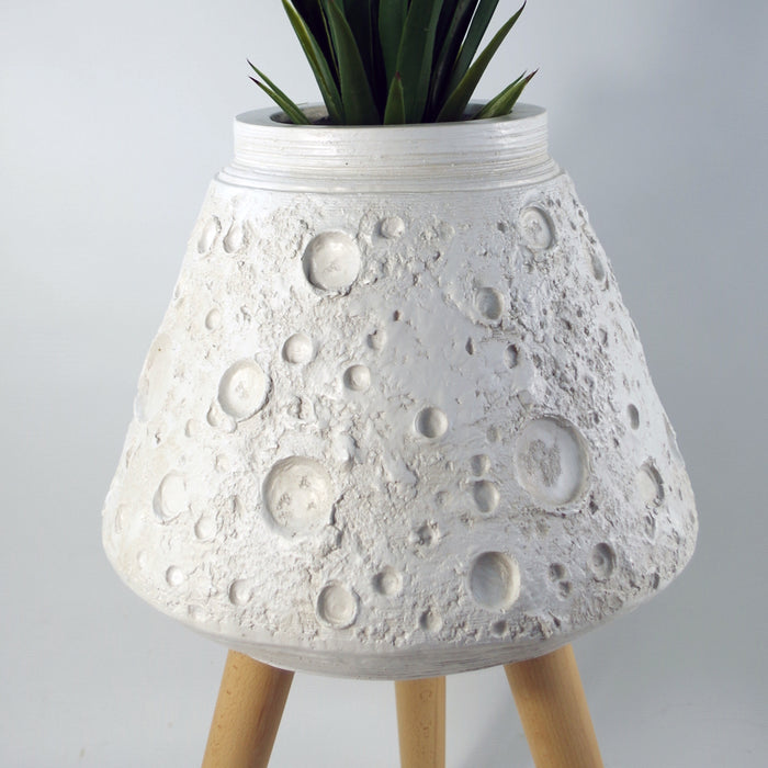 Moon White Planter with Stand